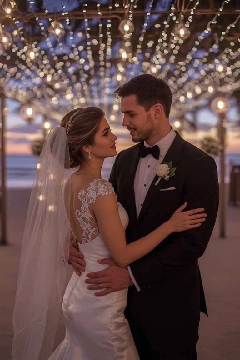 A Twilit Embrace: Eternal Love by the Sea