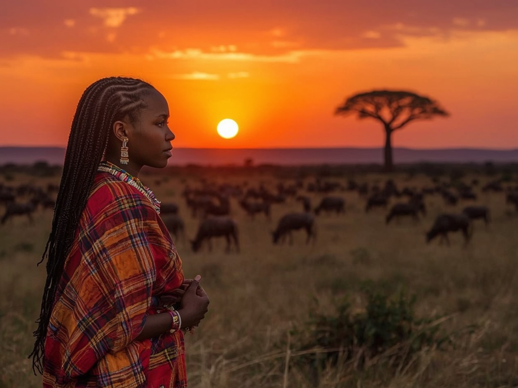 African Sunset Serenity