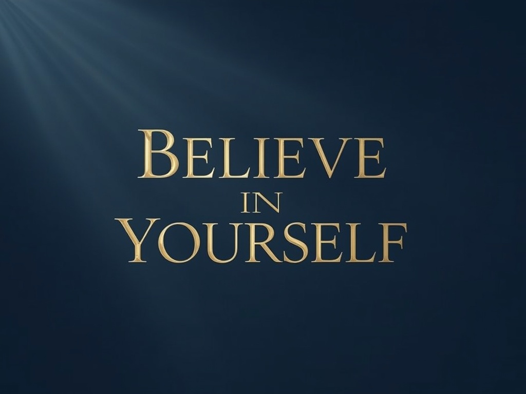 Believe in Yourself - Inspirational Typography Art