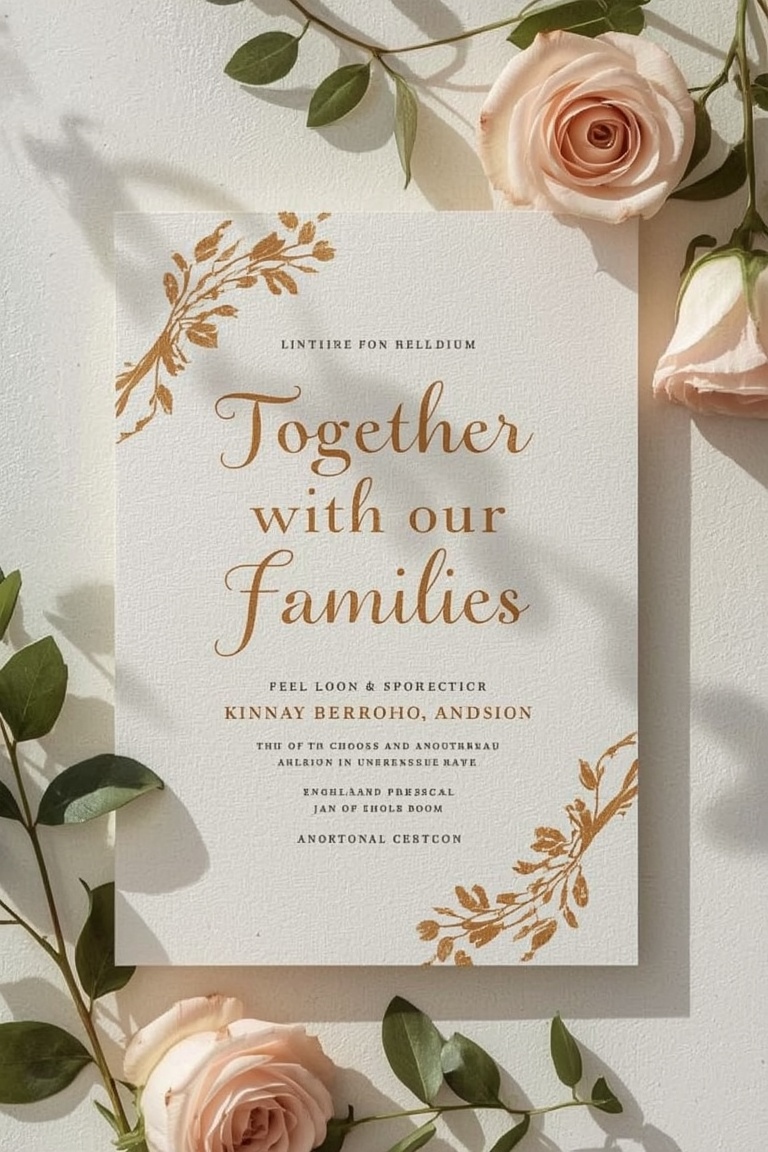 Blush & Ivory Watercolor Wedding Invitation