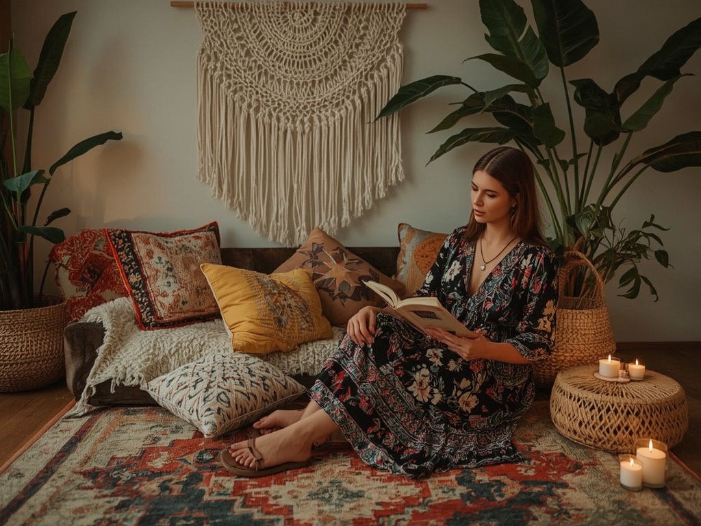 Boho Bliss: A Cozy Reading Nook