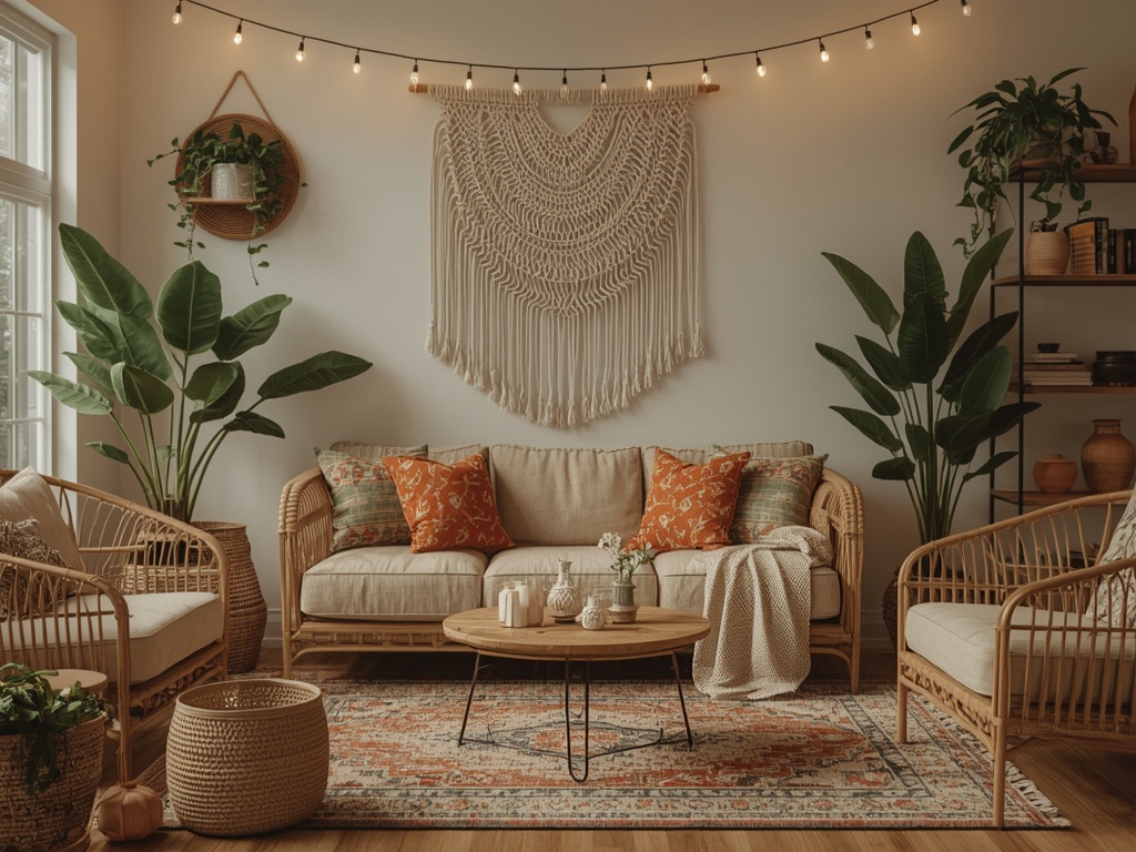 Boho Serenity: A Cozy Living Room Escape