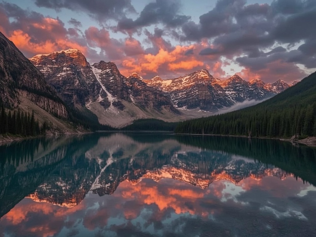 Celestial Dawn Over Mirror Lake