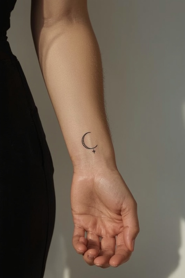 Celestial Minimalist Tattoo