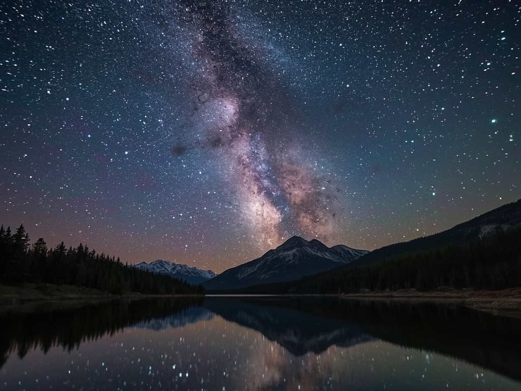 Celestial Reflections Over Lake Serenity