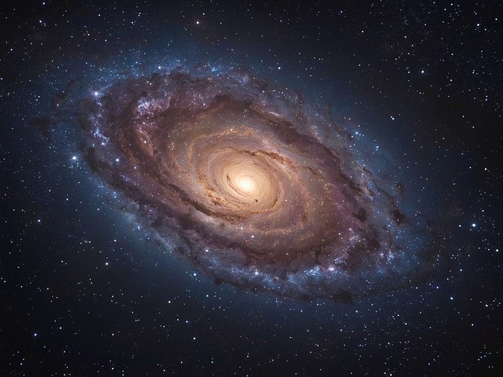 Celestial Spiral: A Cosmic Dance of Light and Dust