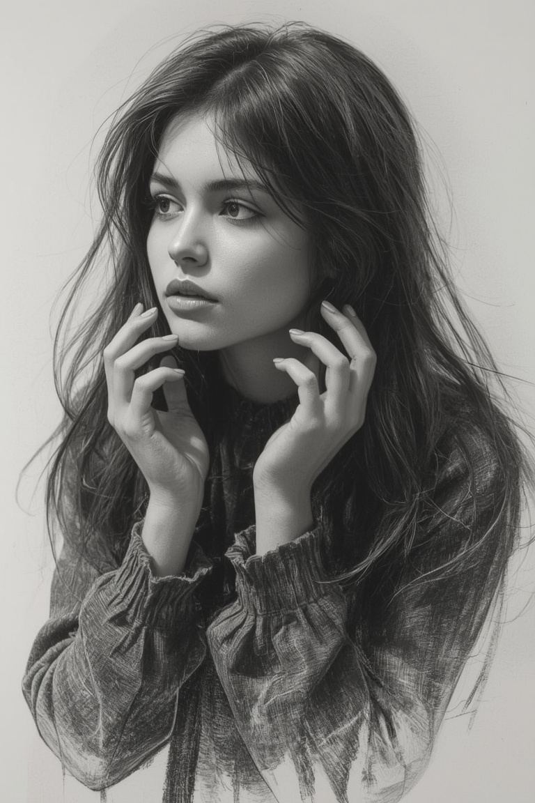 Contemplation in Charcoal
