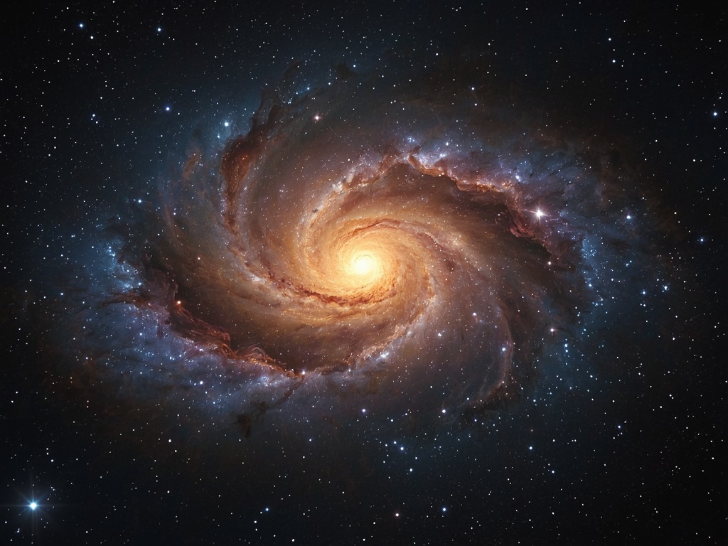 Cosmic Spiral: A Nebula Symphony