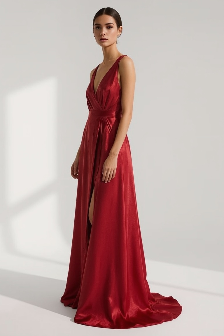 Crimson Elegance: A Minimalist Fashion Statement