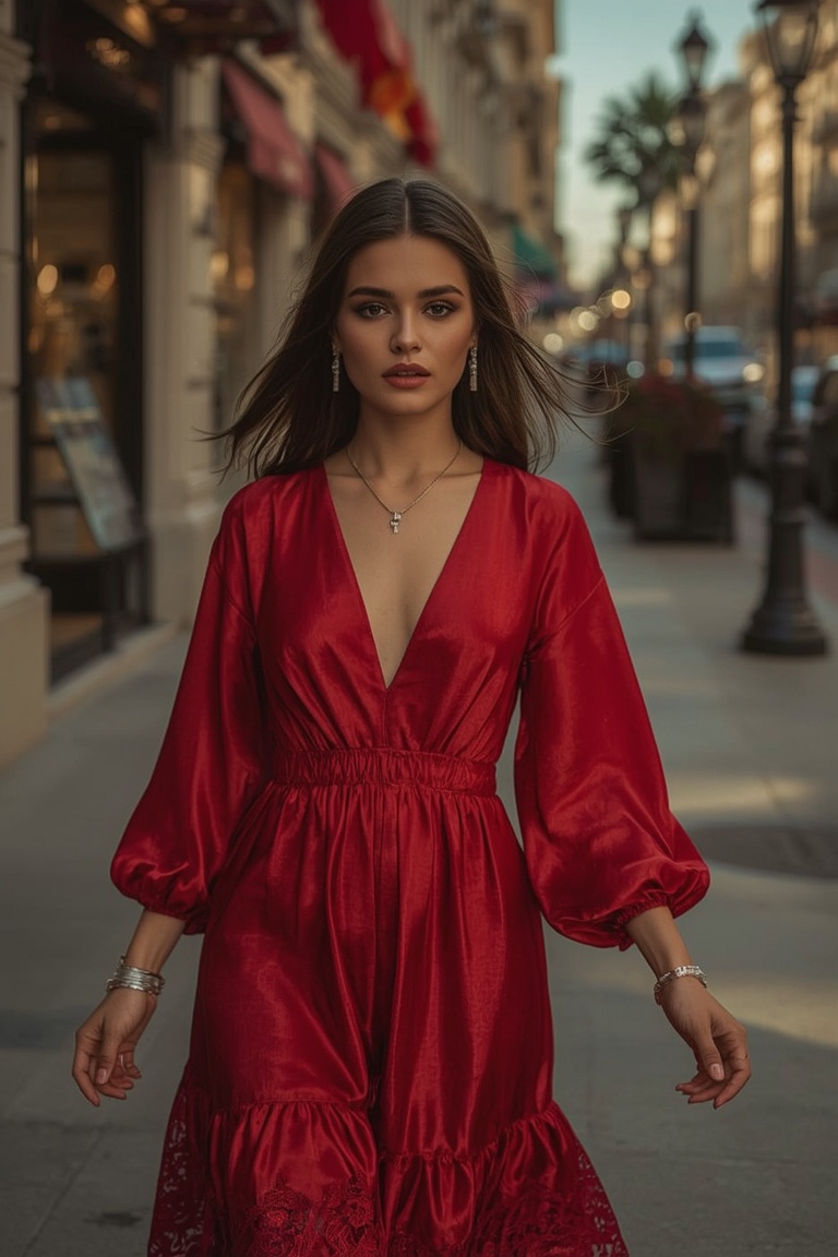 Crimson Sunset Stroll