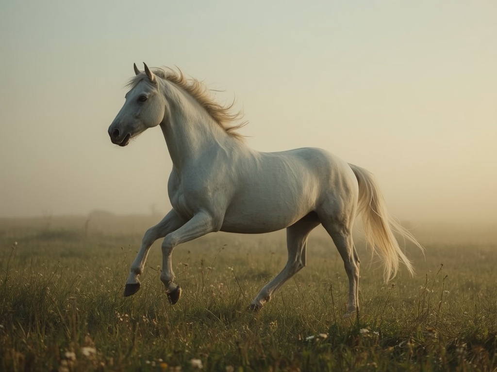 Dawn Gallop: The White Stallion