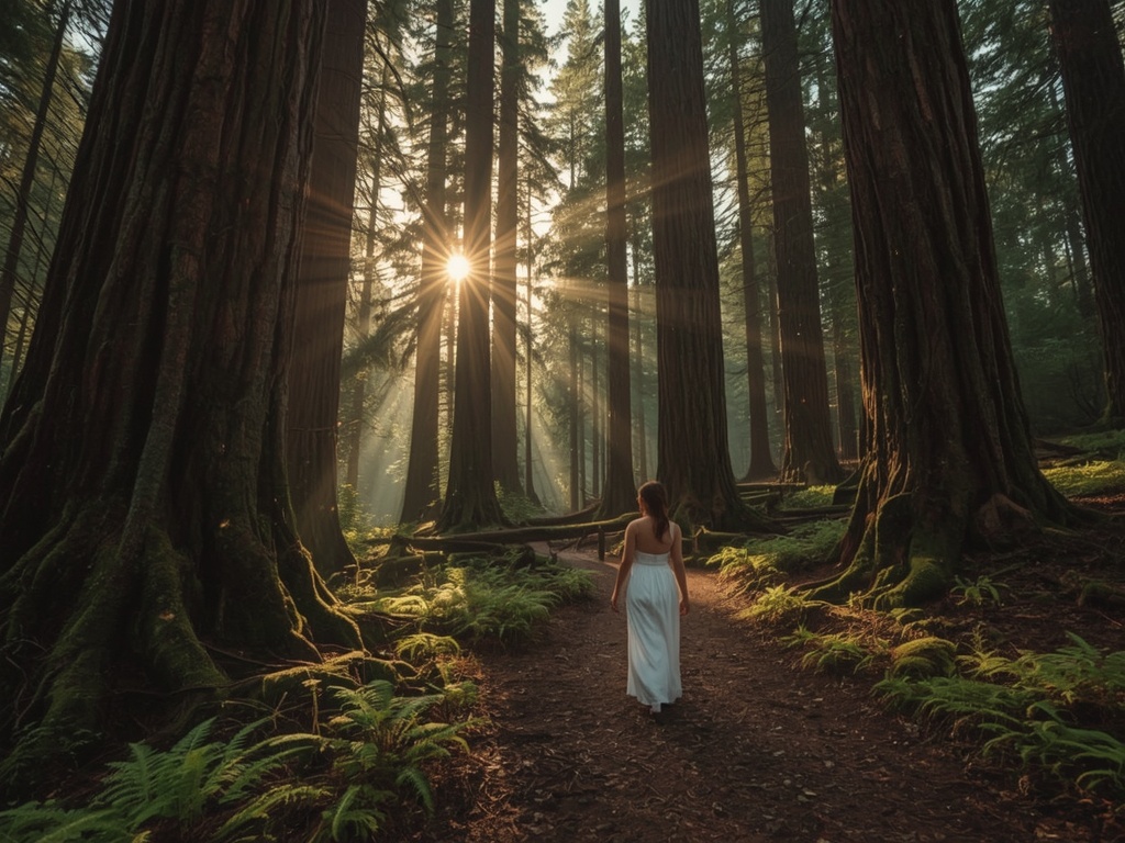 Dawn in the Ancient Redwood Grove
