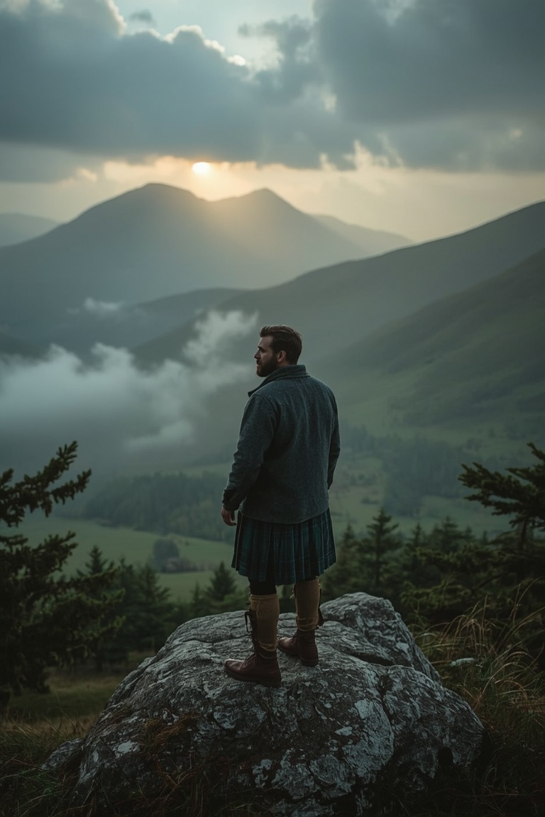 Dawn's Awakening in the Scottish Highlands