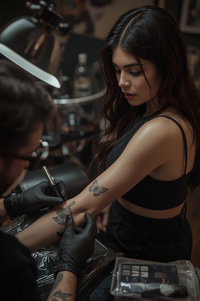 Delicate Butterfly Tattoo