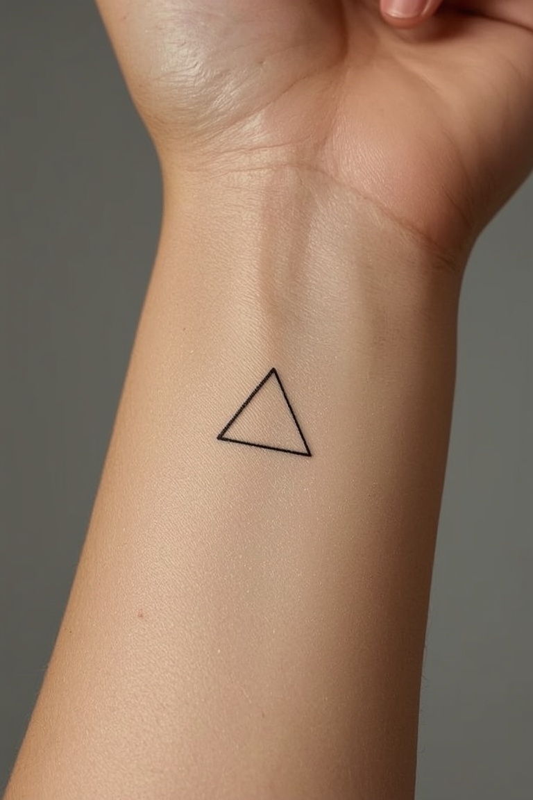 Delicate Geometric Wrist Tattoo