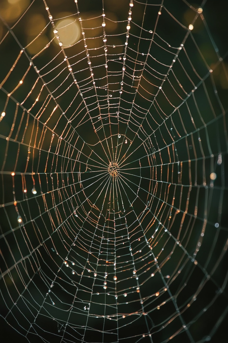 Dew-Laced Geometry: Macro Serenity