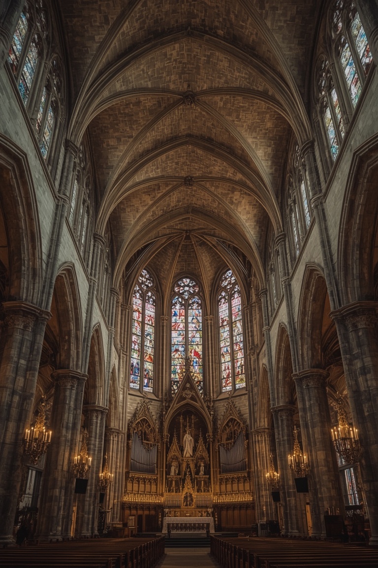 Divine Light Through Gothic Arches