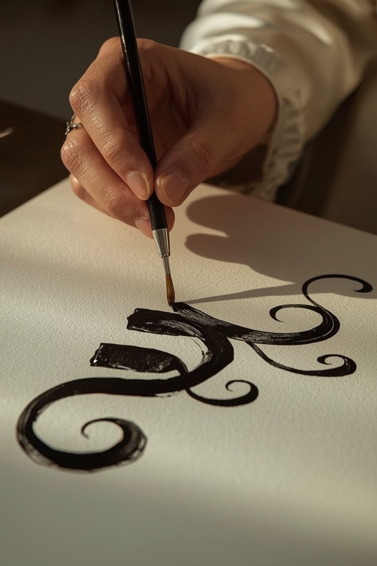 Elegant Ink Flourish