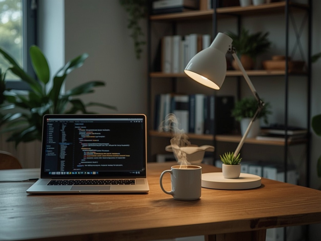Elegant Work-From-Home Desk Setup