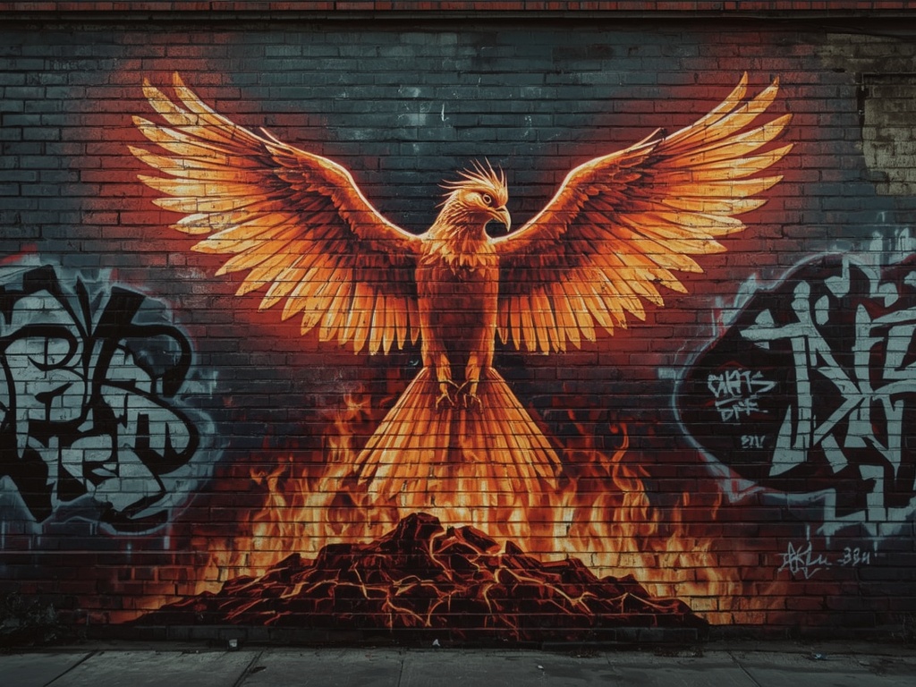 Ember Ascension: Phoenix Mural