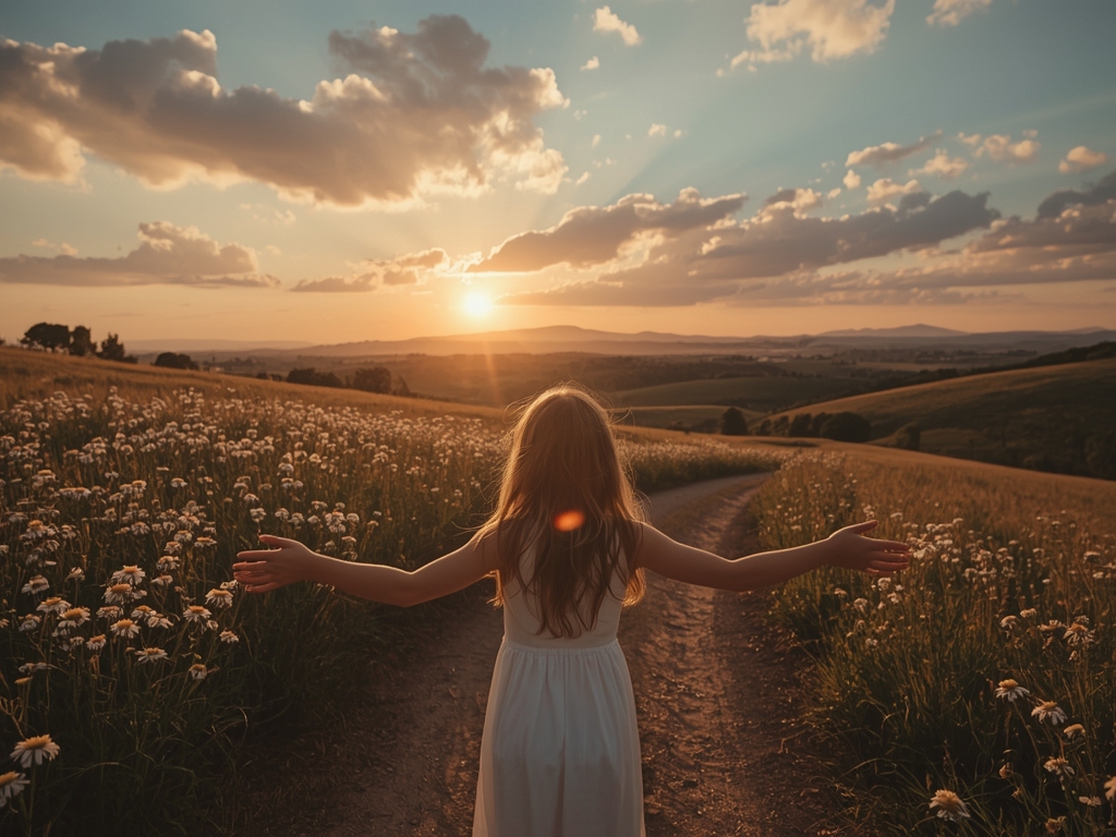 Embrace the Journey: A Golden Hour Serenity