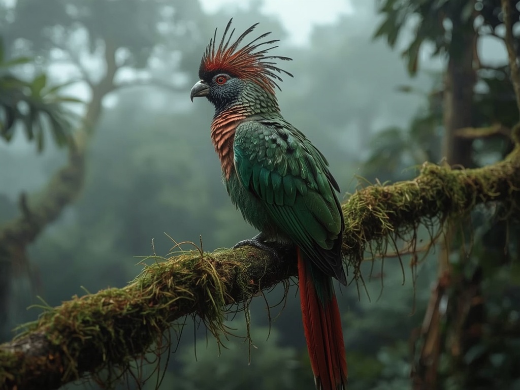 Emerald Majesty: Quetzal in the Mist