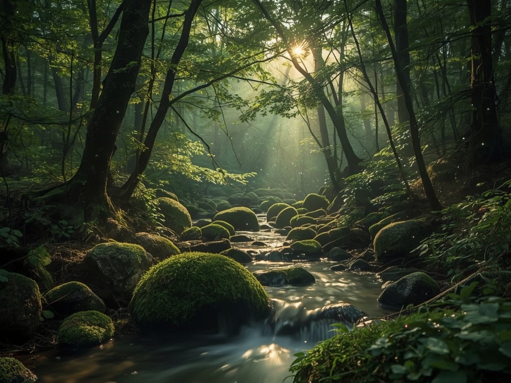 Enchanted Dawn Forest