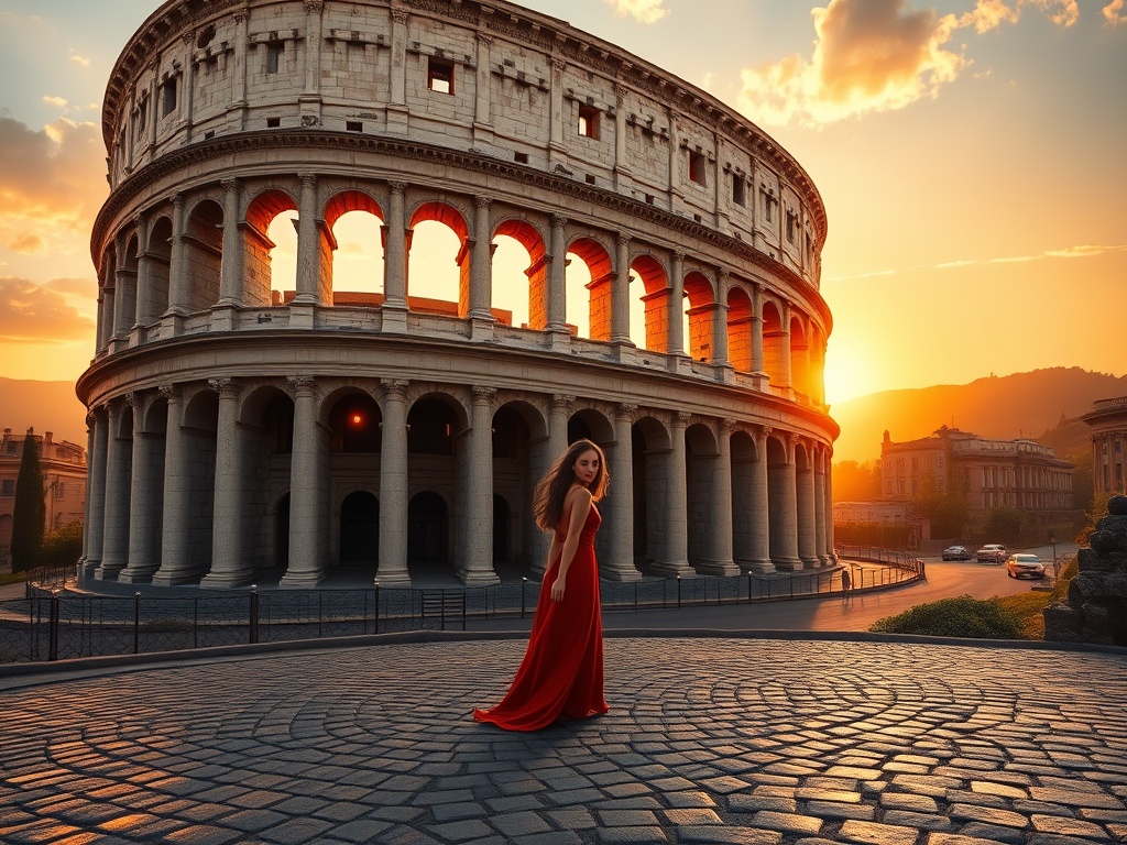 Eternal Glow: Colosseum at Dusk
