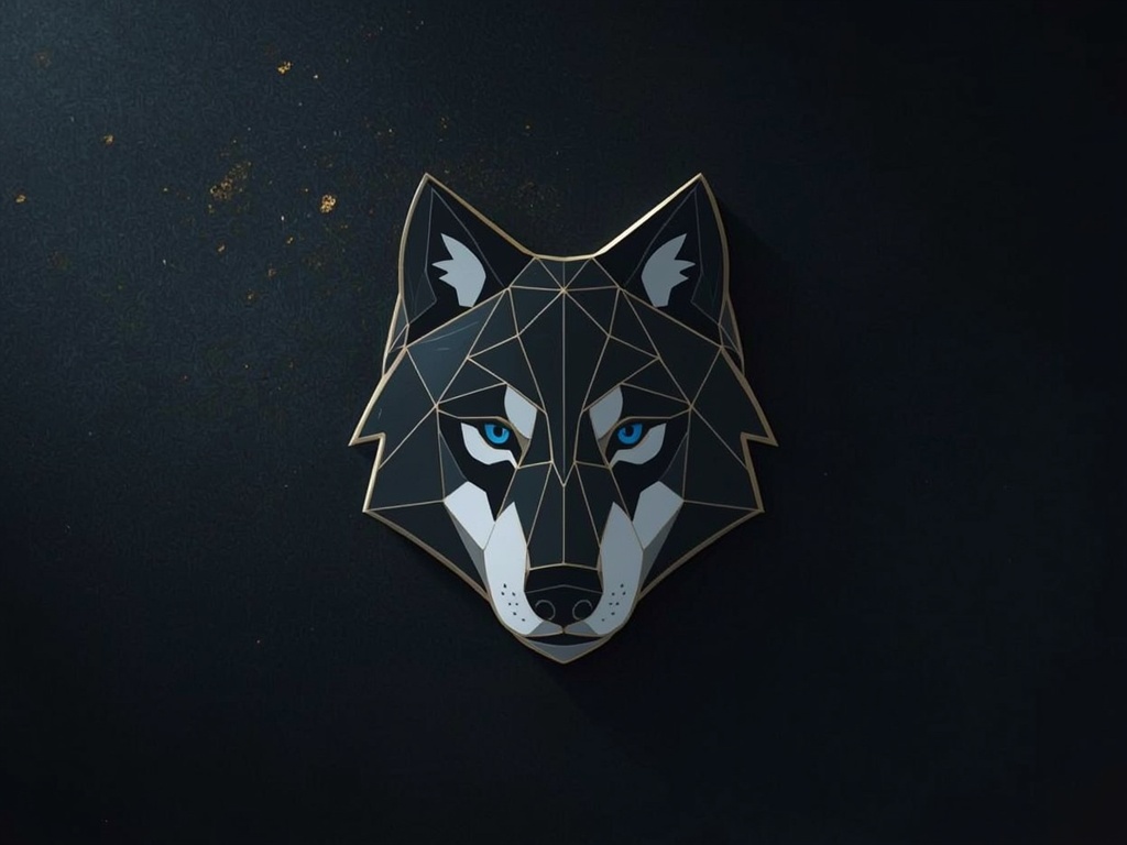 Fierce Geometric Wolf Logo