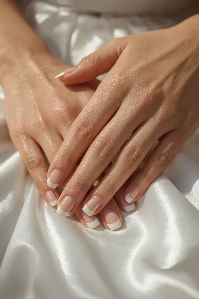 Flawless French Tips on Silk