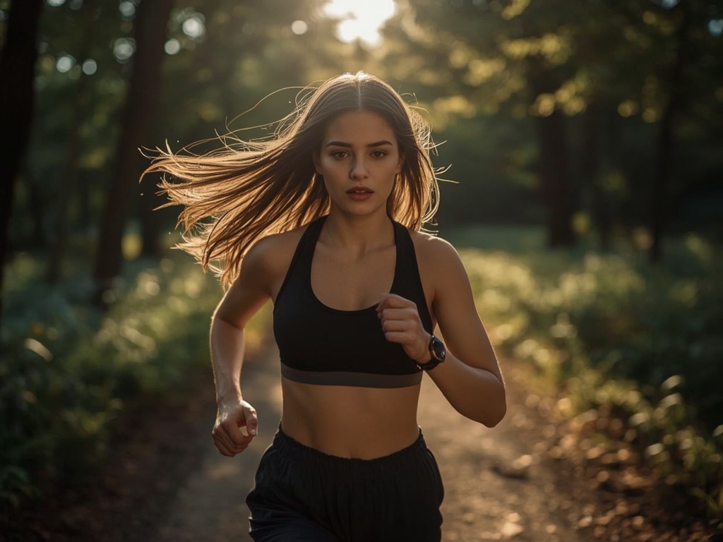 Forest Run at Dusk