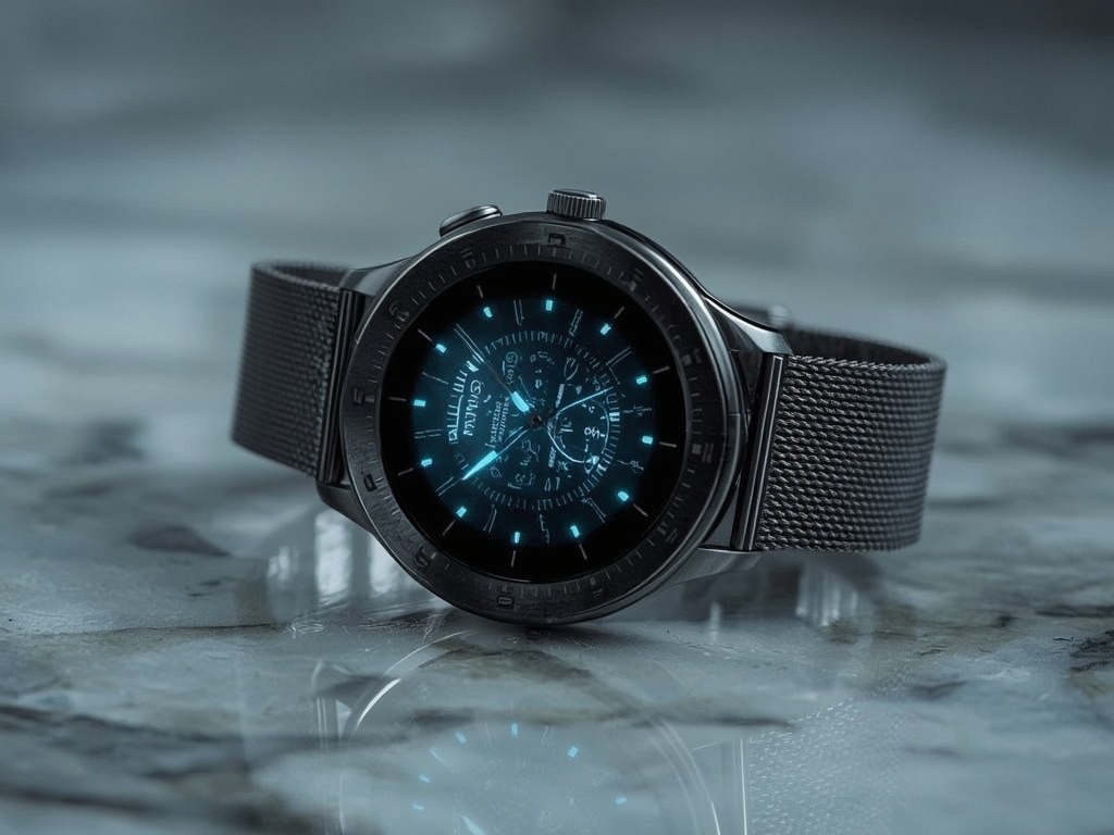 Futuristic Smartwatch on Marble