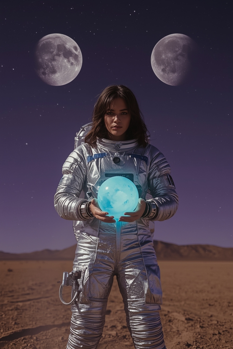 Galactic Horizon: A Retro Sci-Fi Poster