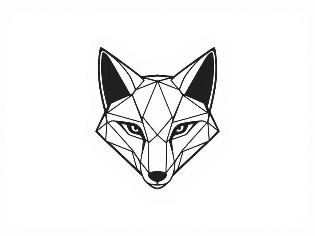 Geometric Fox Logo – Minimalist Corporate Brand Identity