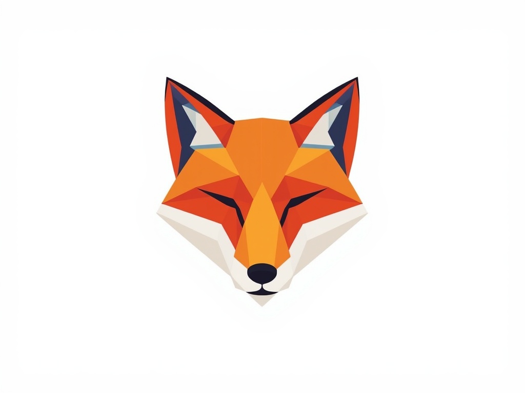 Geometric Fox Logo – Minimalist Tech Brand Identity