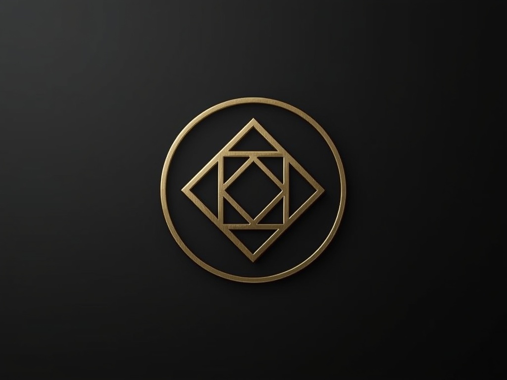Geometric Gold Interlocking Logo