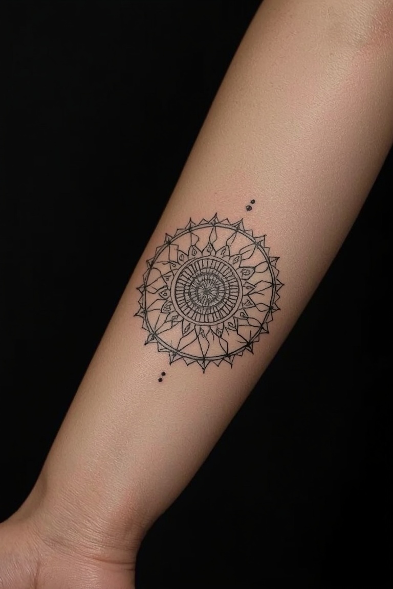 Geometric Mandala: The Arm's Canvas