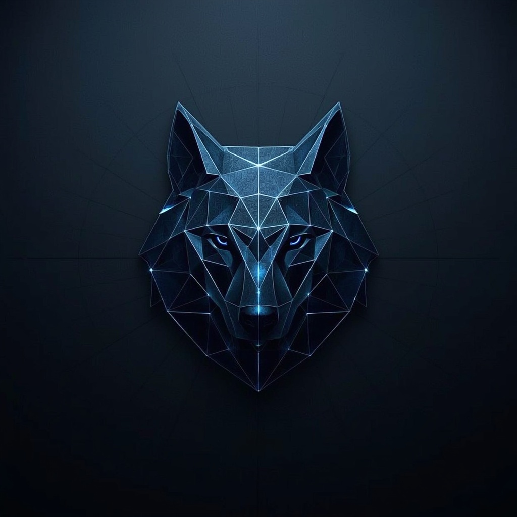 Geometric Wolf Emblem