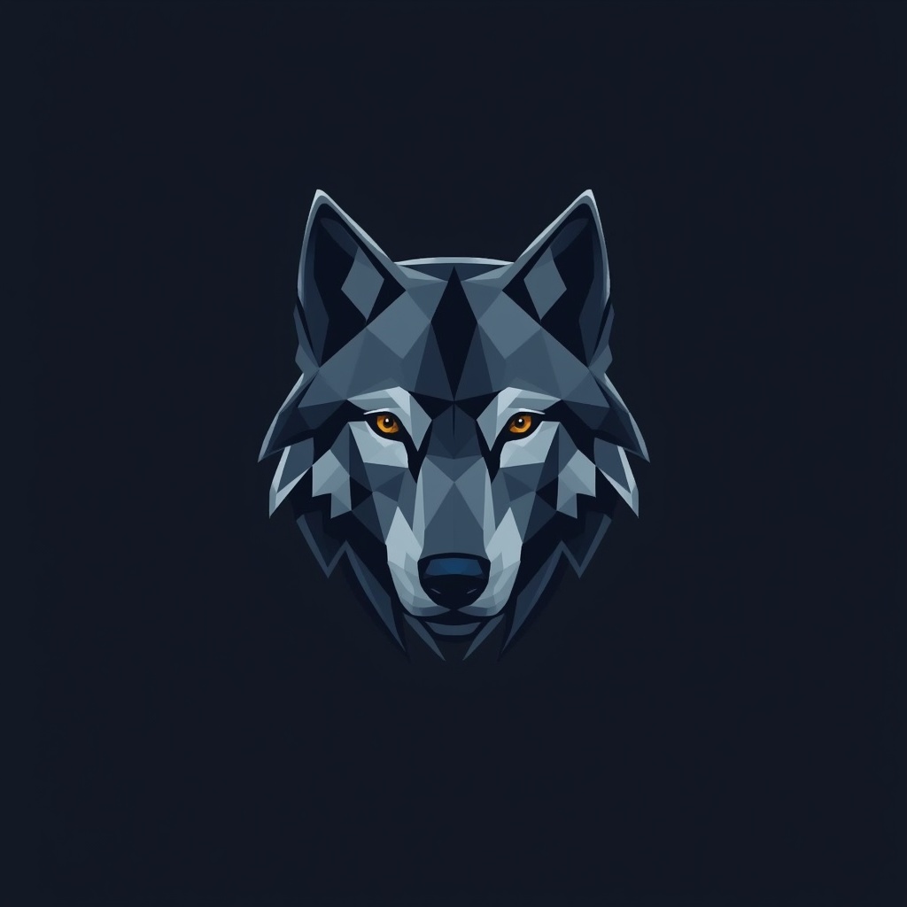 Geometric Wolf Logo