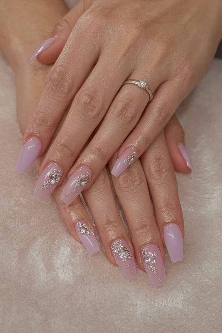 Gilded Lavender Dream Nails