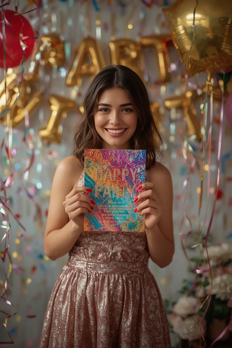 Glamorous Party Invitation Scene