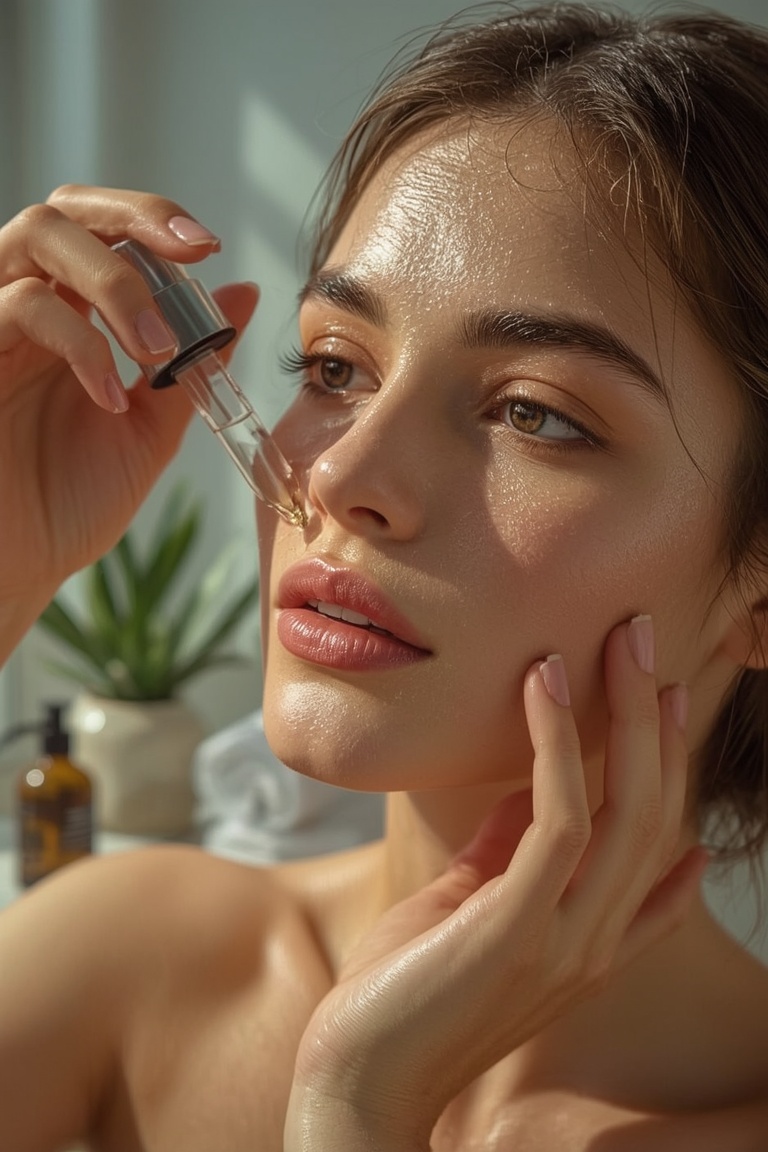 Glow Ritual: Morning Serum Application