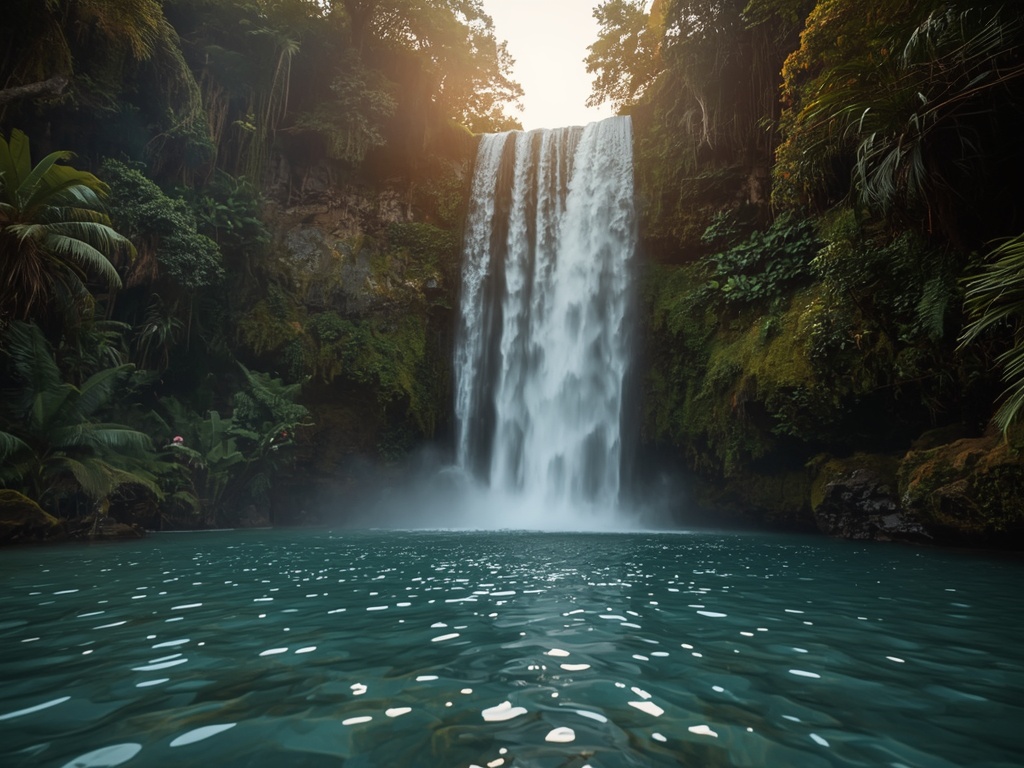 Golden Cascade in the Jungle