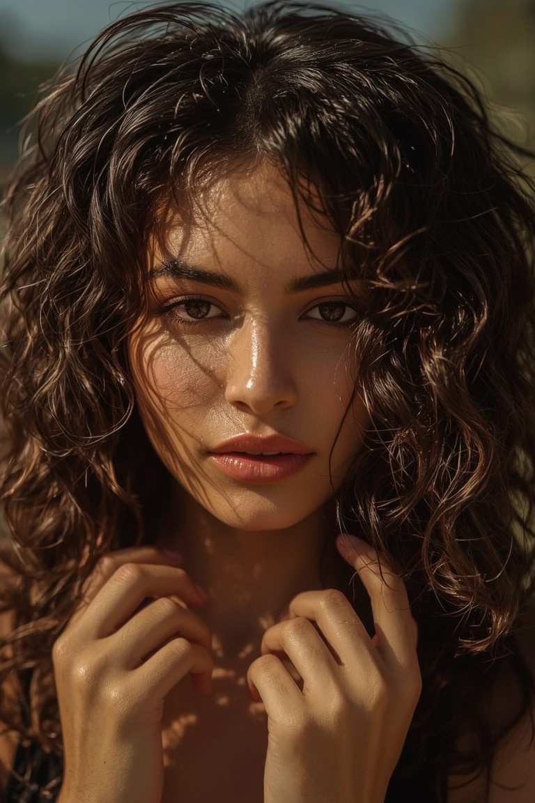 Golden Curls: A Symphony of Light and Texture