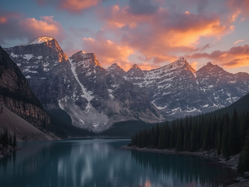 Golden Dawn Over Alpine Peaks