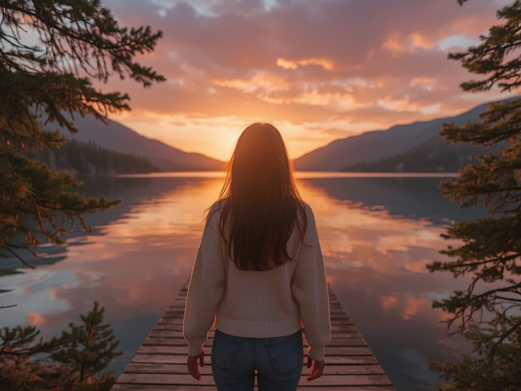 Golden Dawn over Serene Lake