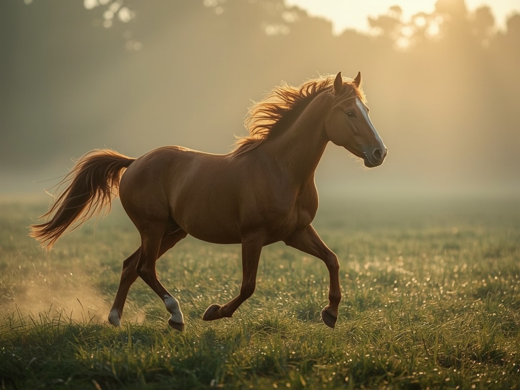 Golden Gallop at Dawn