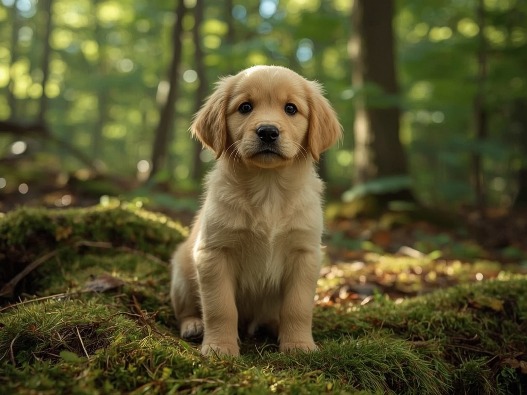 Golden Glow in the Forest