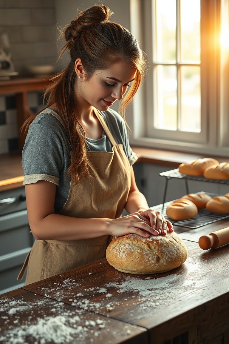 Golden Harvest: The Artisan Baker's Morning