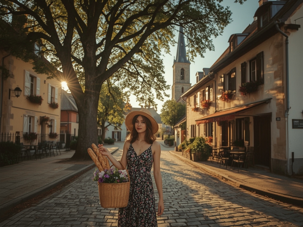 Golden Hour in the Old Village